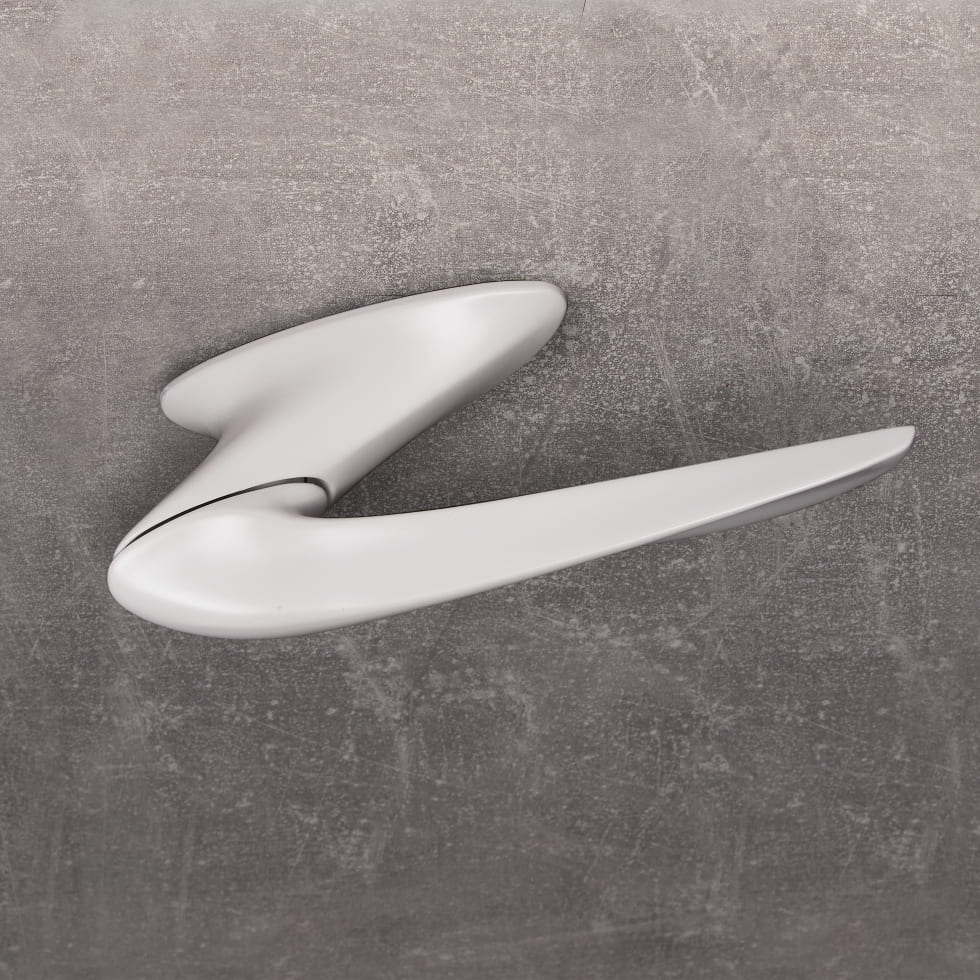 Nexxa door handle by Zaha Hadid and by izé in matt white finish